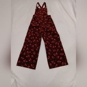 Princess Highway Floral Corduroy Overalls